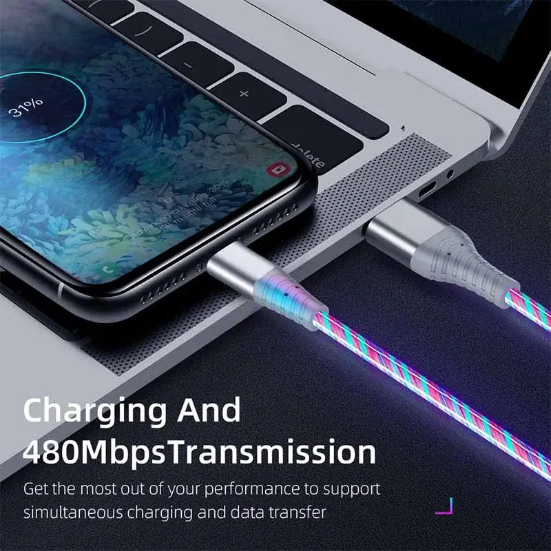 Fast Charging LED USB C Cable