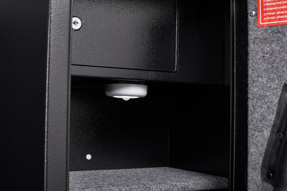 Large Black Steel Gun Cabinet, with Smart Combination Lock