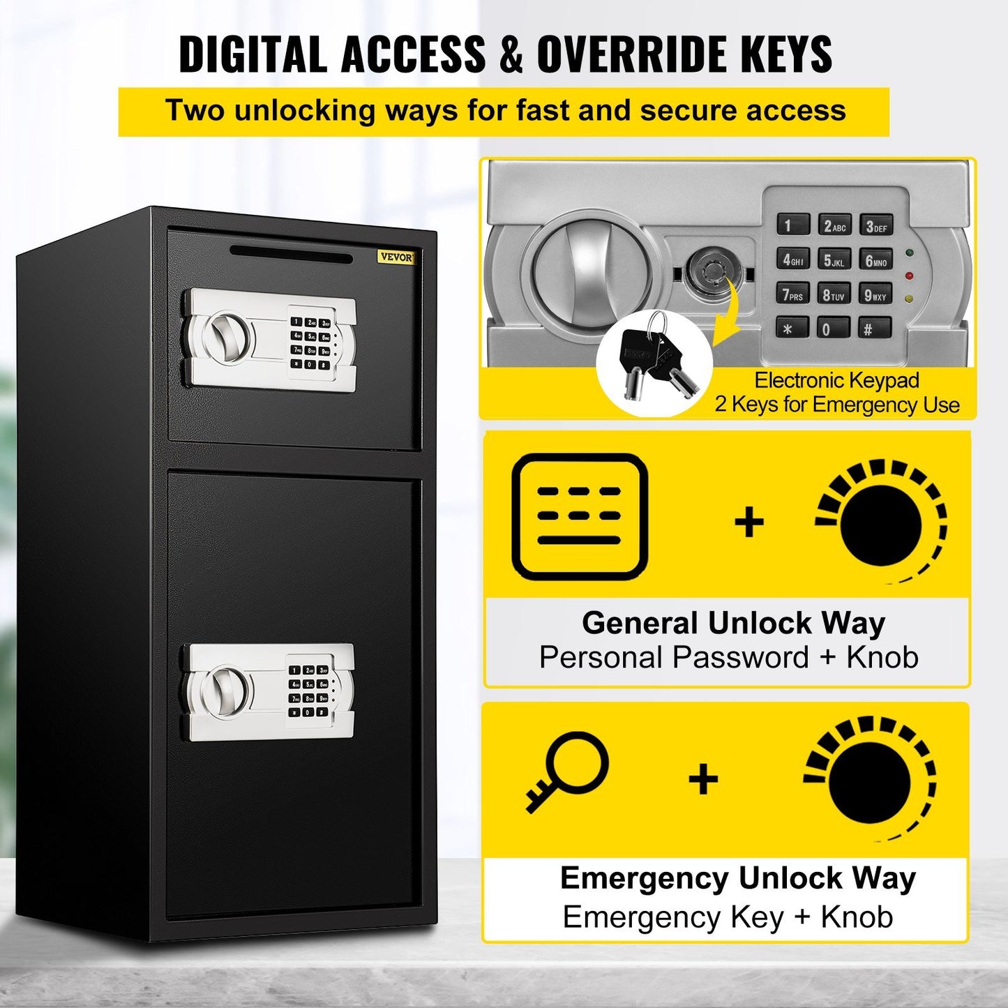 VEVOR Large Double Door Security Safe