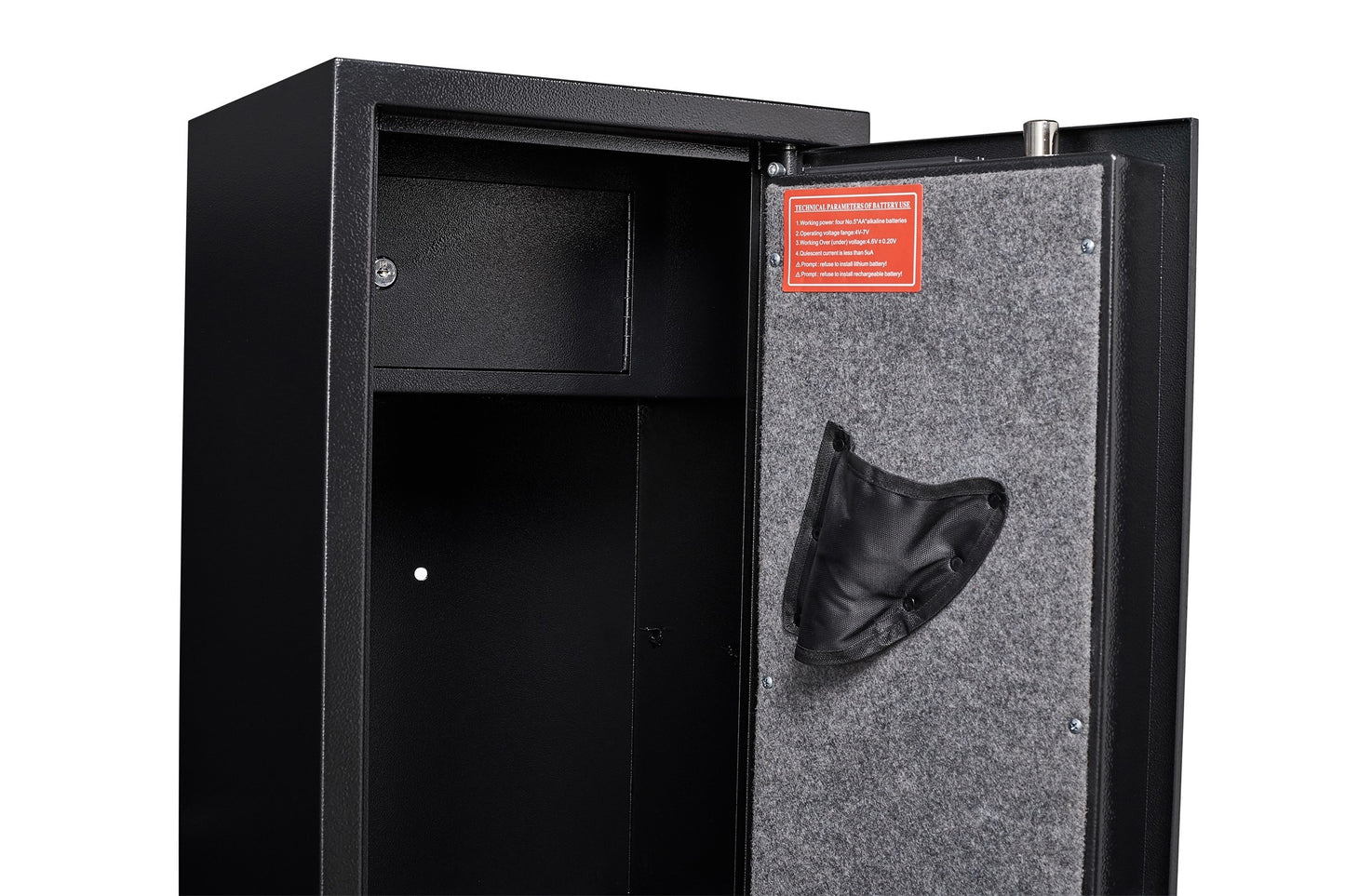 Large Black Steel Gun Cabinet, with Smart Combination Lock