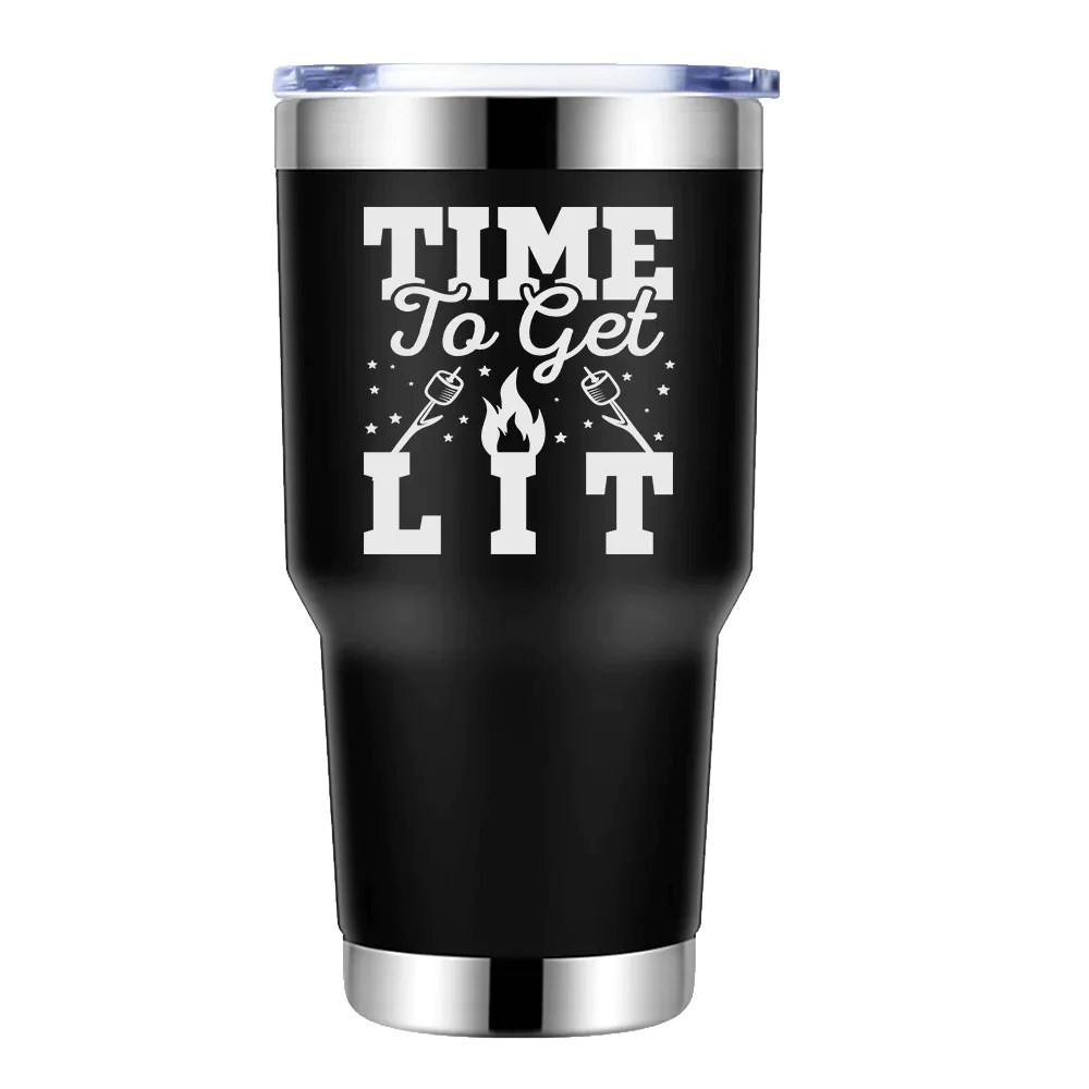 Time to Get Lit 30oz Stainless Steel Tumbler